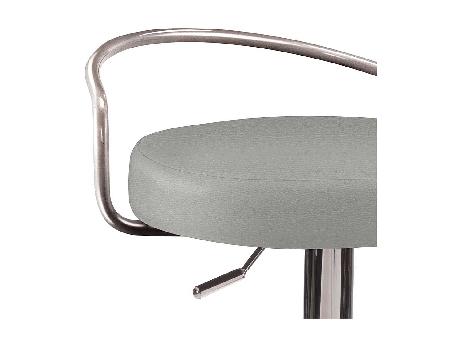 Verstellbarer Hochhocker drehbar Rückenlehne aus Metall