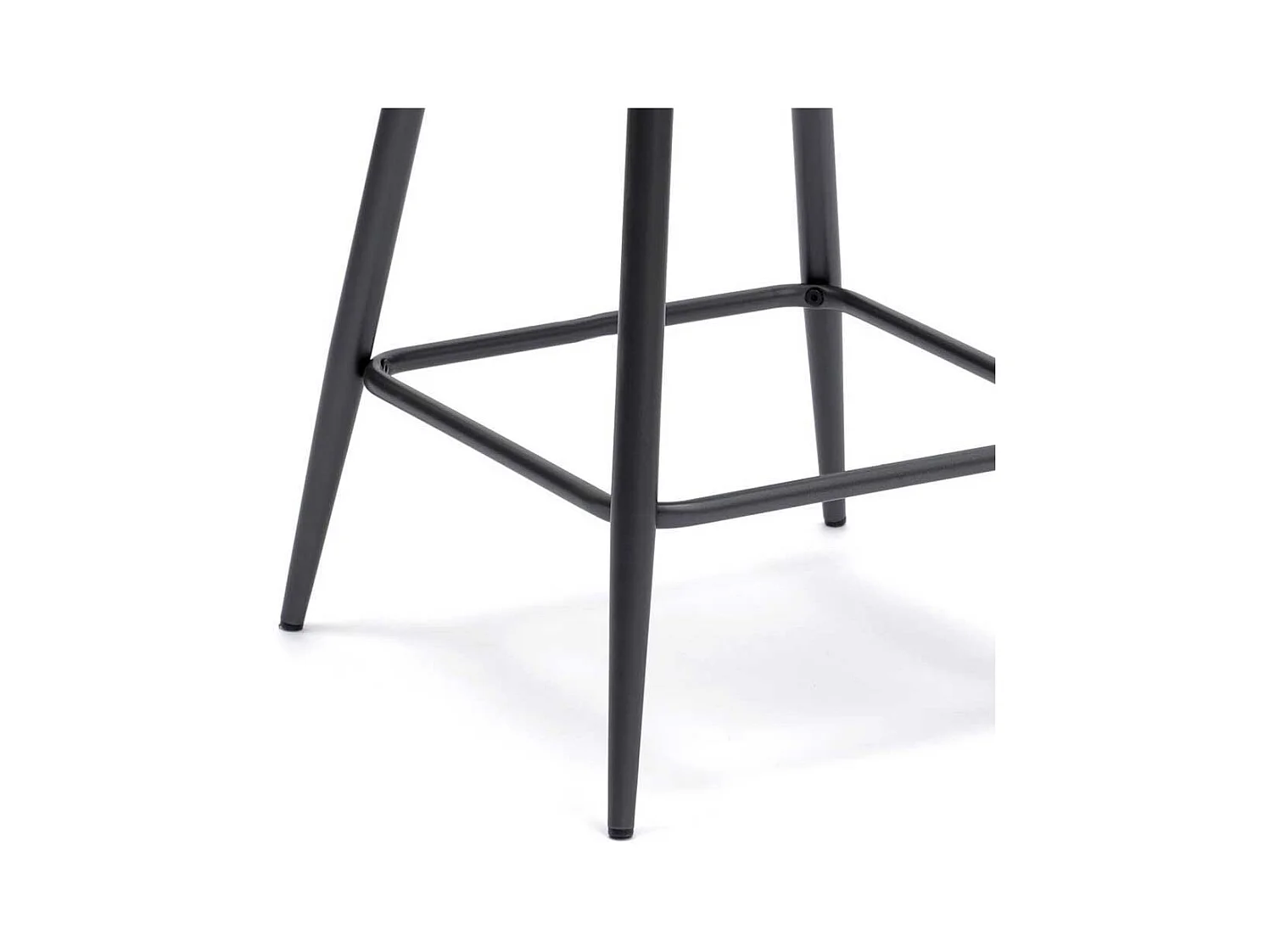 Barstuhl Set in Braun Kunstleder Stahl Anthrazit (2er Set)