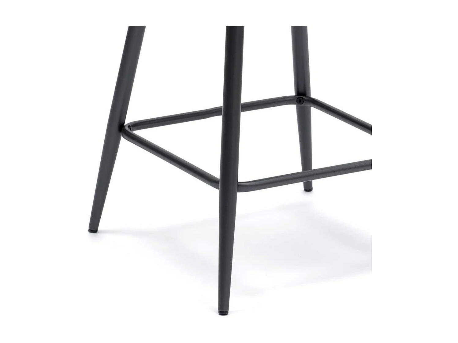 Barstuhl Set in Braun Kunstleder Stahl Anthrazit (2er Set)