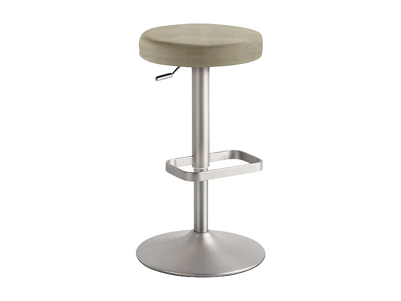 Drehbarer Barhocker durch Gasdruck höhenverstellbar Microfaser und Stahl