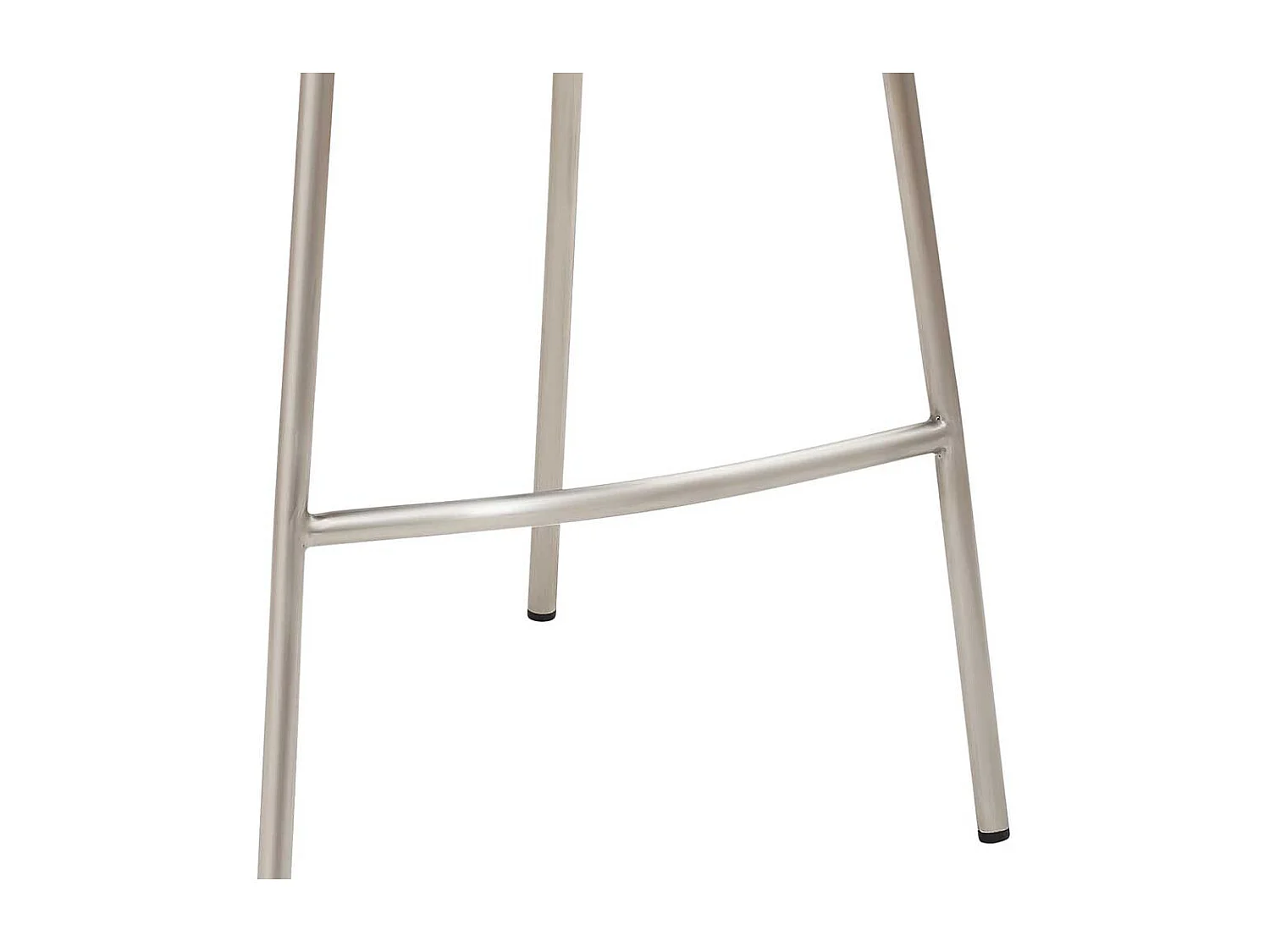 Edelstahlgestell Küchenhocker mit Sitzschale Bezug Kunstleder Vintage