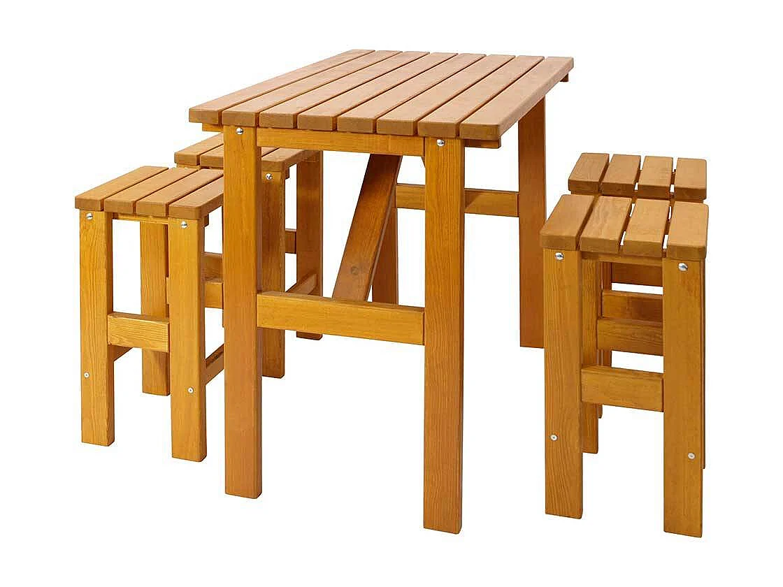 Hochhocker Garten Kiefer im Landhausstil Massivholz