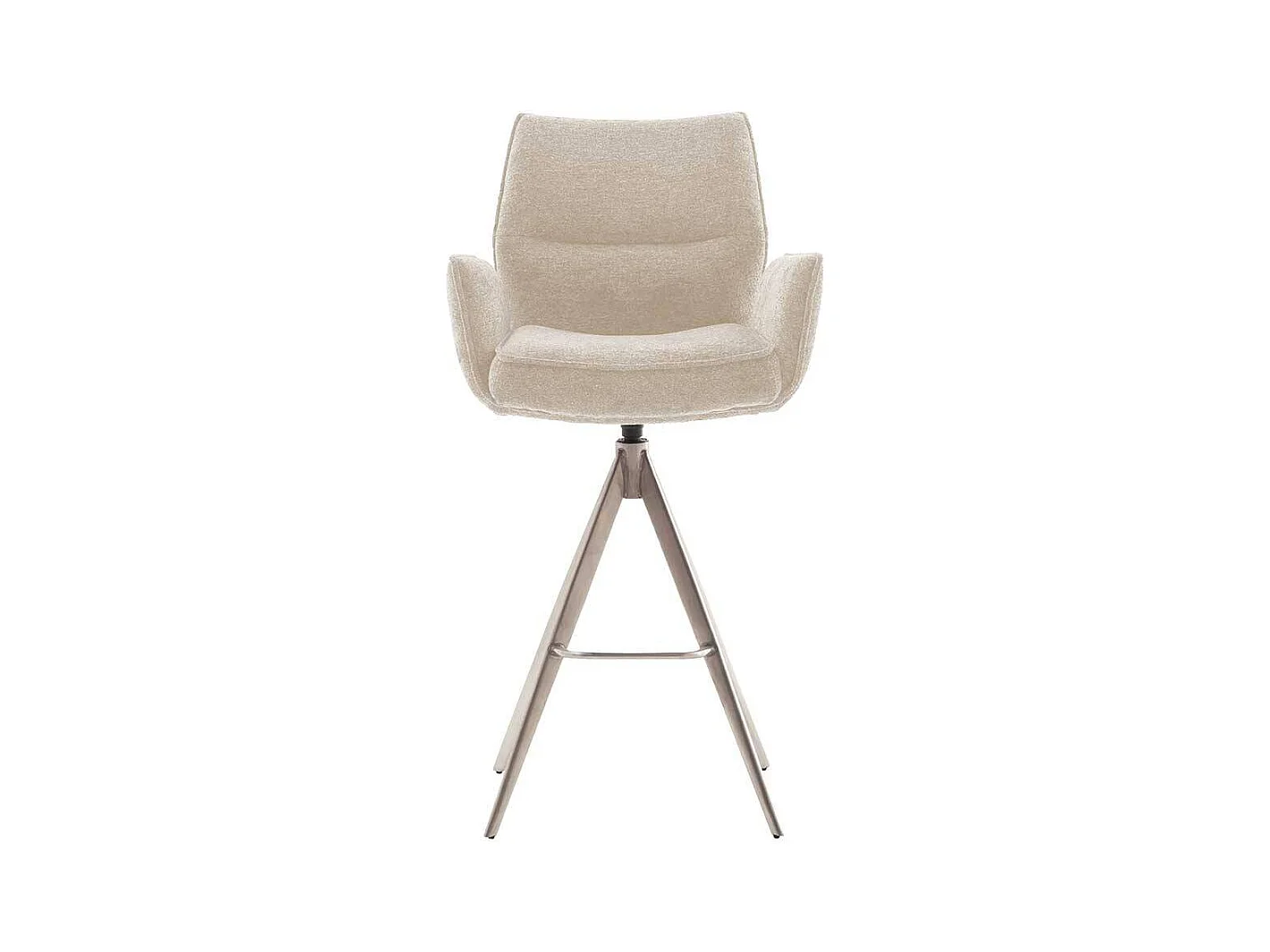 Barhocker Tresenstuhl mit Armlehnen und Fußgestell aus Metall (2er Set)