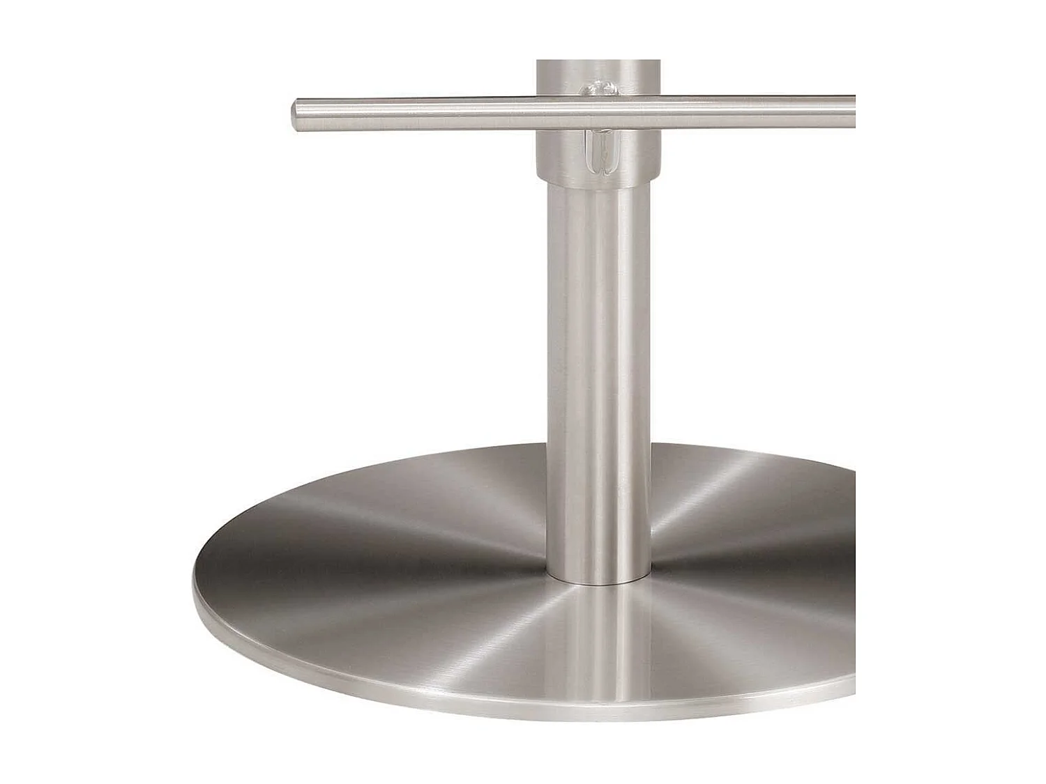 Designbarhocker mit Schalensitz Tellerfuß Gestell in Chrom gebürstet