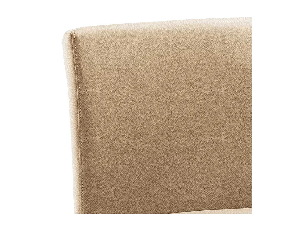 Designbarhocker in Beige Microfaser Gasdruck höhenverstellbar