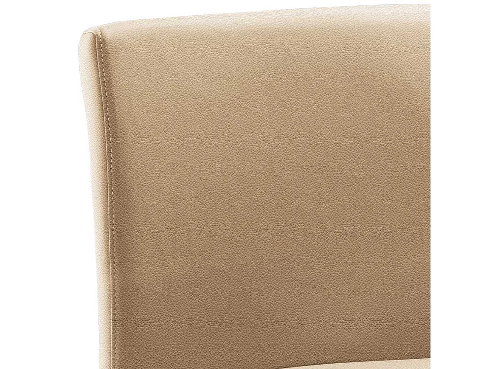 Designbarhocker in Beige Microfaser Gasdruck höhenverstellbar