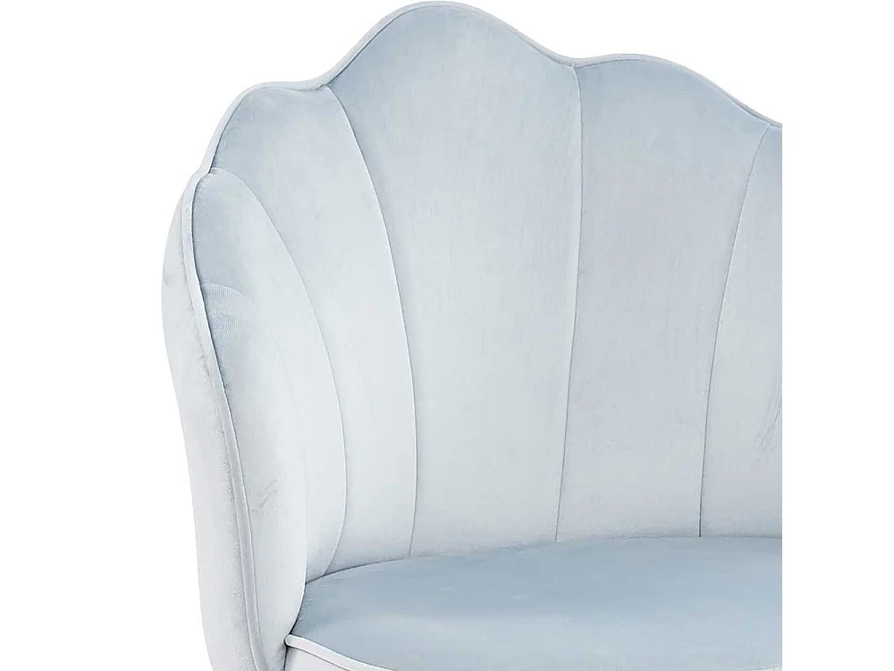 Barstühle Muschelform in Hellgrau Vierfußgestell aus Metall (2er Set)