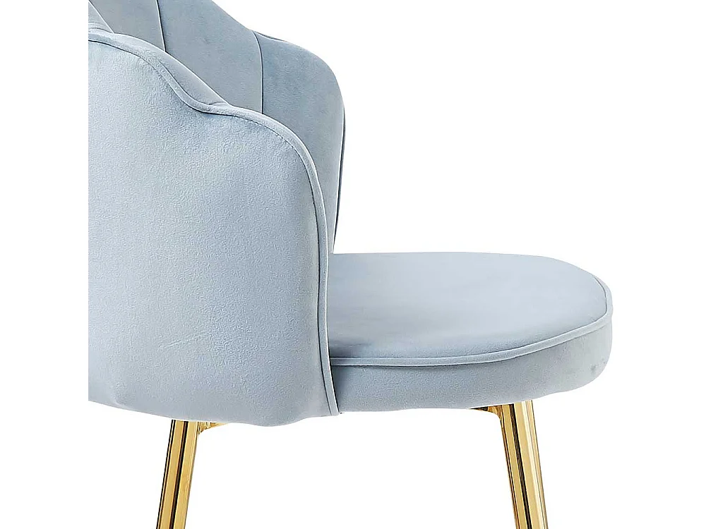 Barstühle Muschelform in Hellgrau Vierfußgestell aus Metall (2er Set)