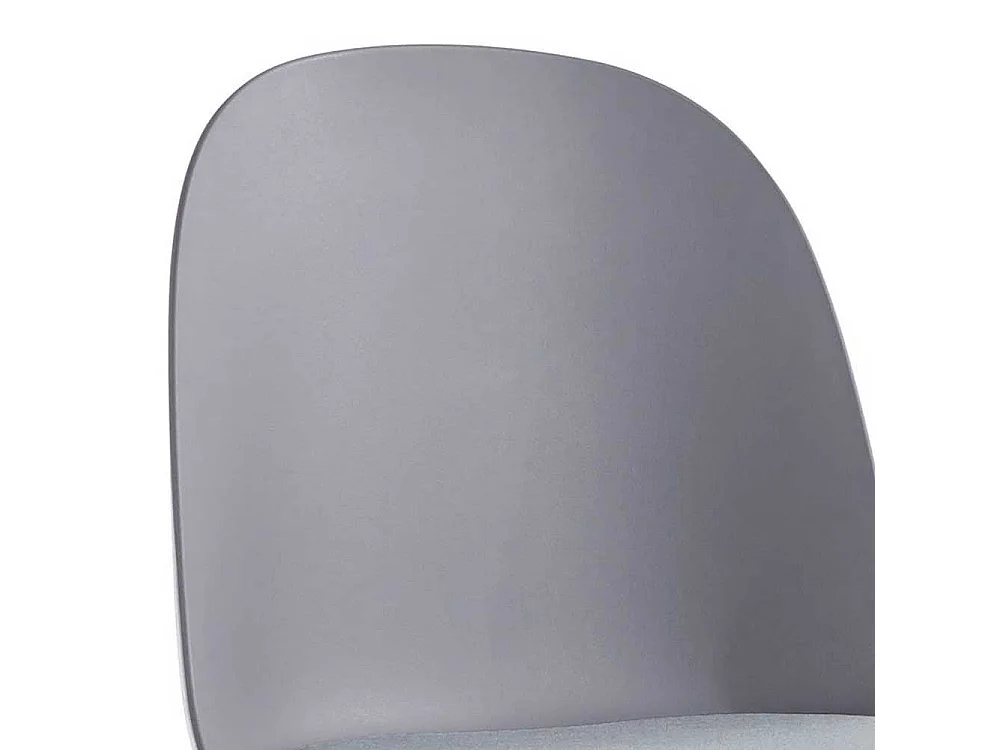 Tresenstuhl Set in Grau und Schwarz Vierfußgestell aus Metall (2er Set)