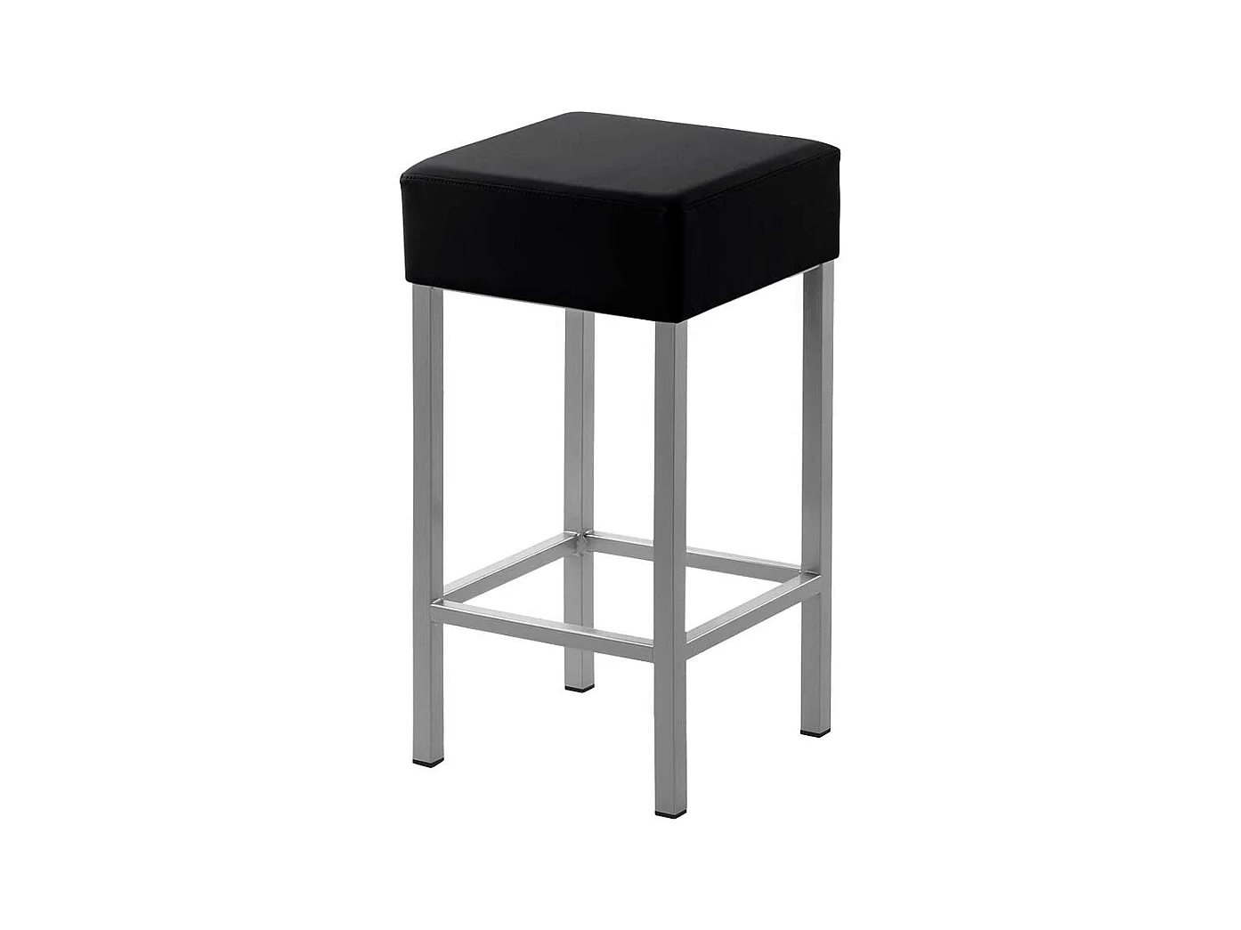 Webstoff Barhocker in Schwarz quadratisch