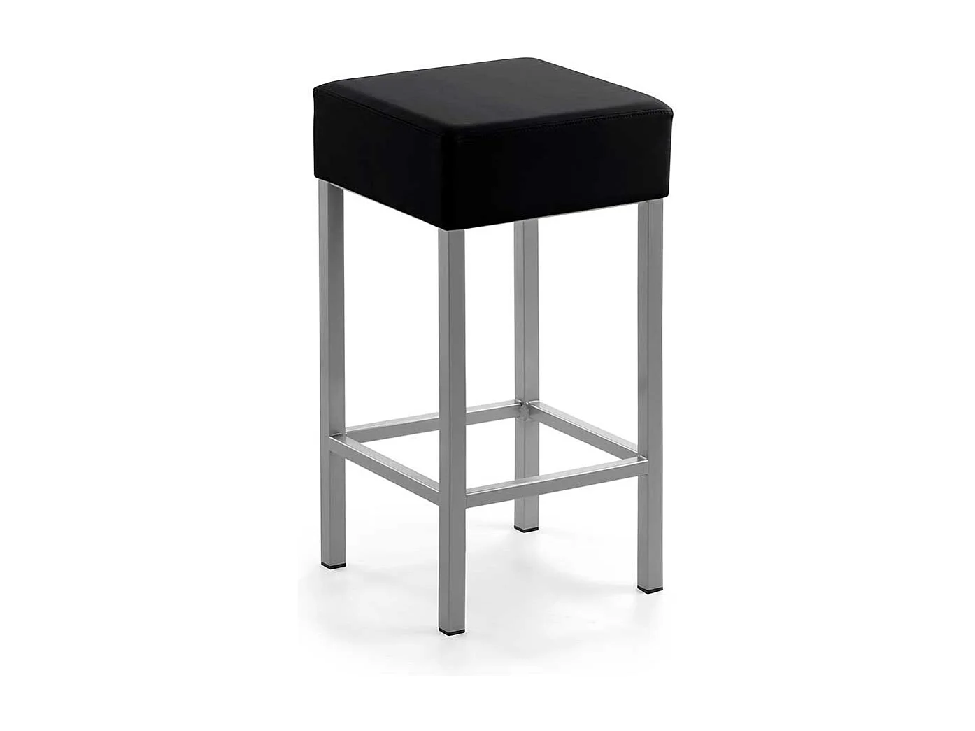 Webstoff Barhocker in Schwarz quadratisch