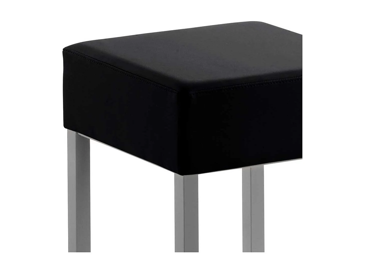 Webstoff Barhocker in Schwarz quadratisch