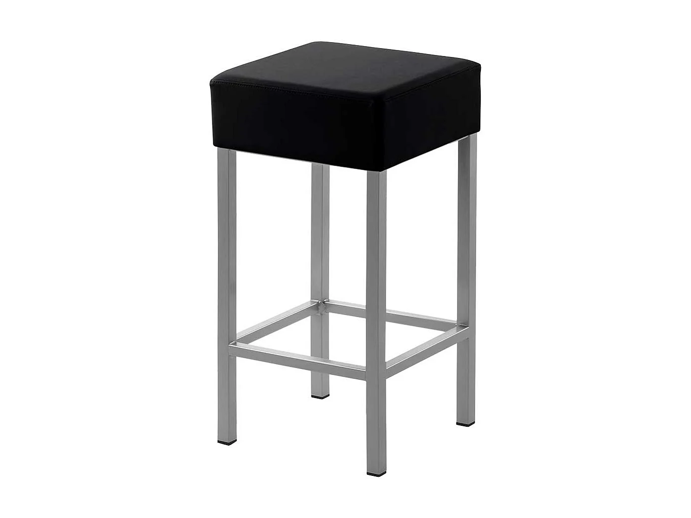 Webstoff Barhocker in Schwarz quadratisch