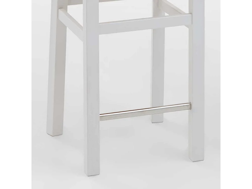 Tresenstuhl in Weiß Kiefer massiv Landhaus