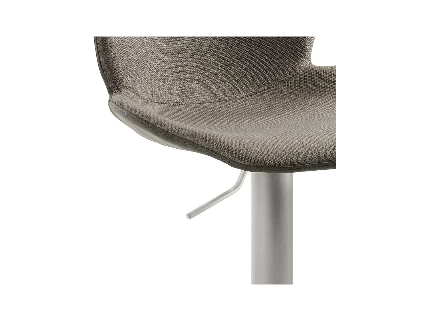 Bar Hochhocker in Lichtgrau Edelstahl gebürstet