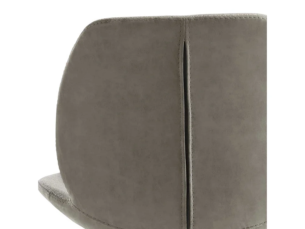 Bar Hochhocker in Lichtgrau Edelstahl gebürstet