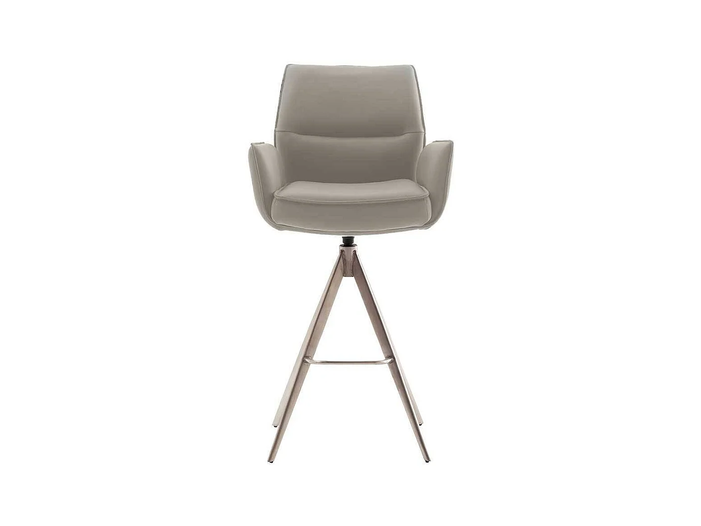 Barhocker Tresenstuhl aus Echtleder mit Armlehnen (2er Set)