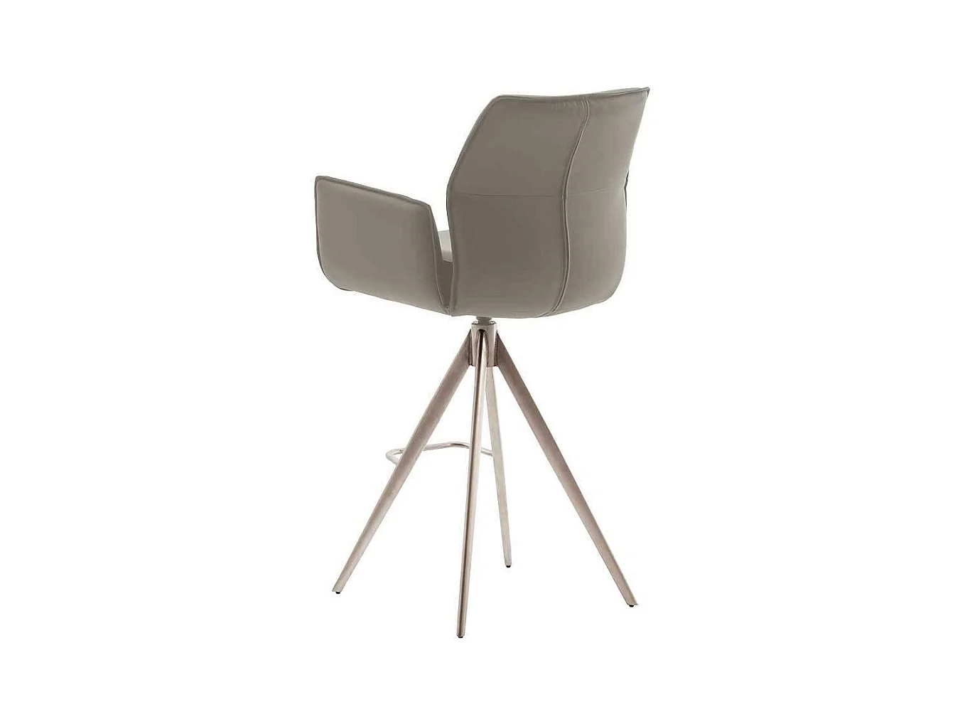 Barhocker Tresenstuhl aus Echtleder mit Armlehnen (2er Set)