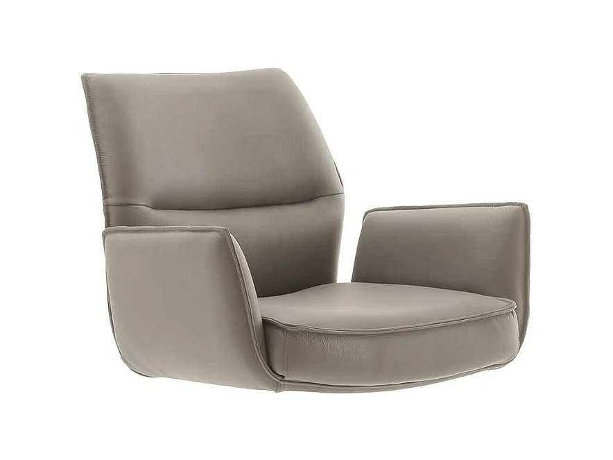 Barhocker Tresenstuhl aus Echtleder mit Armlehnen (2er Set)