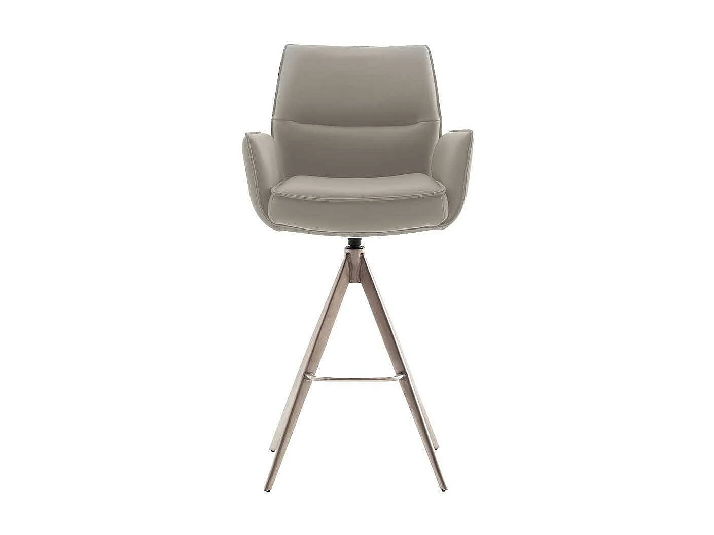 Barhocker Tresenstuhl aus Echtleder mit Armlehnen (2er Set)