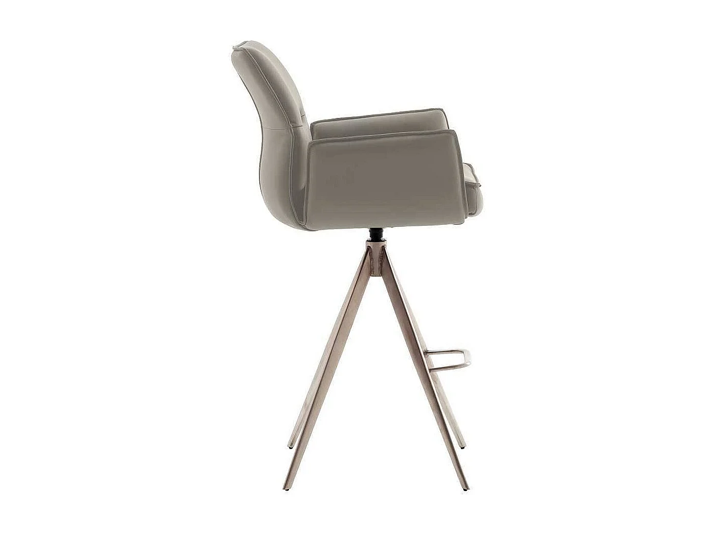 Barhocker Tresenstuhl aus Echtleder mit Armlehnen (2er Set)