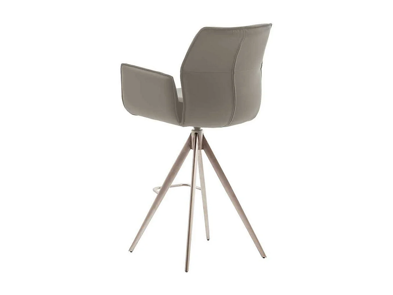 Barhocker Tresenstuhl aus Echtleder mit Armlehnen (2er Set)