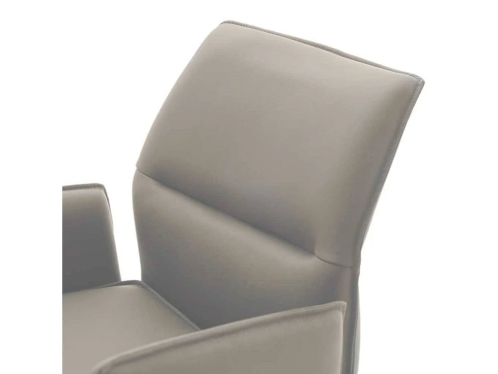 Barhocker Tresenstuhl aus Echtleder mit Armlehnen (2er Set)