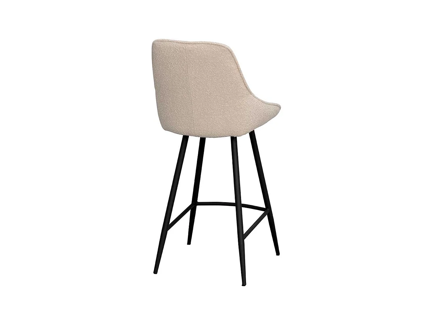 Tresenstuhl Set Skandi aus Boucle Stoff Metall (2er Set)