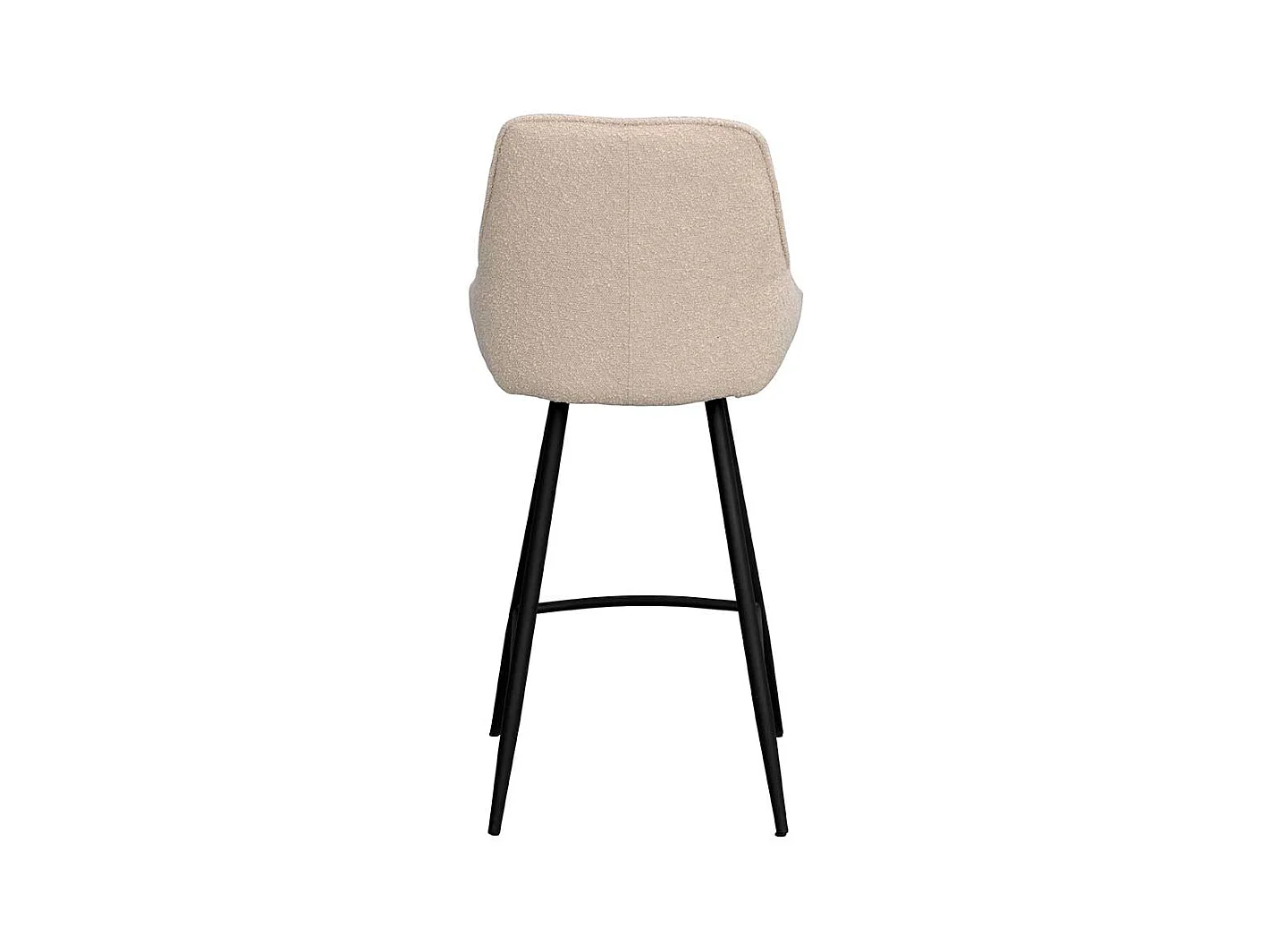 Tresenstuhl Set Skandi aus Boucle Stoff Metall (2er Set)