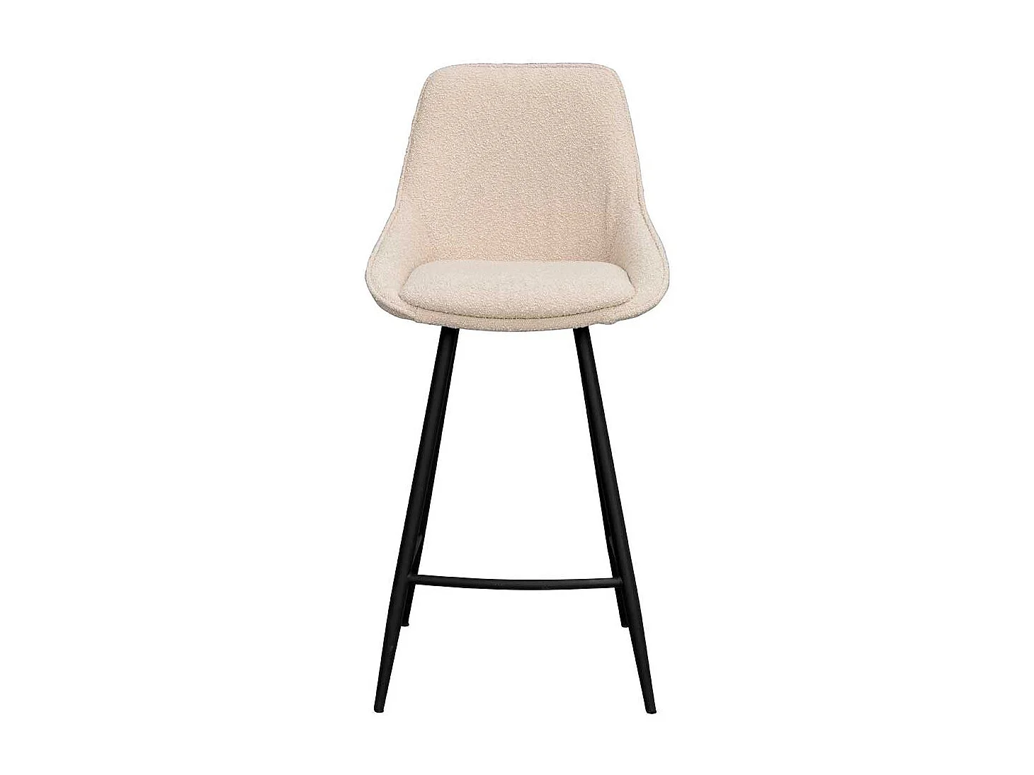 Tresenstuhl Set Skandi aus Boucle Stoff Metall (2er Set)