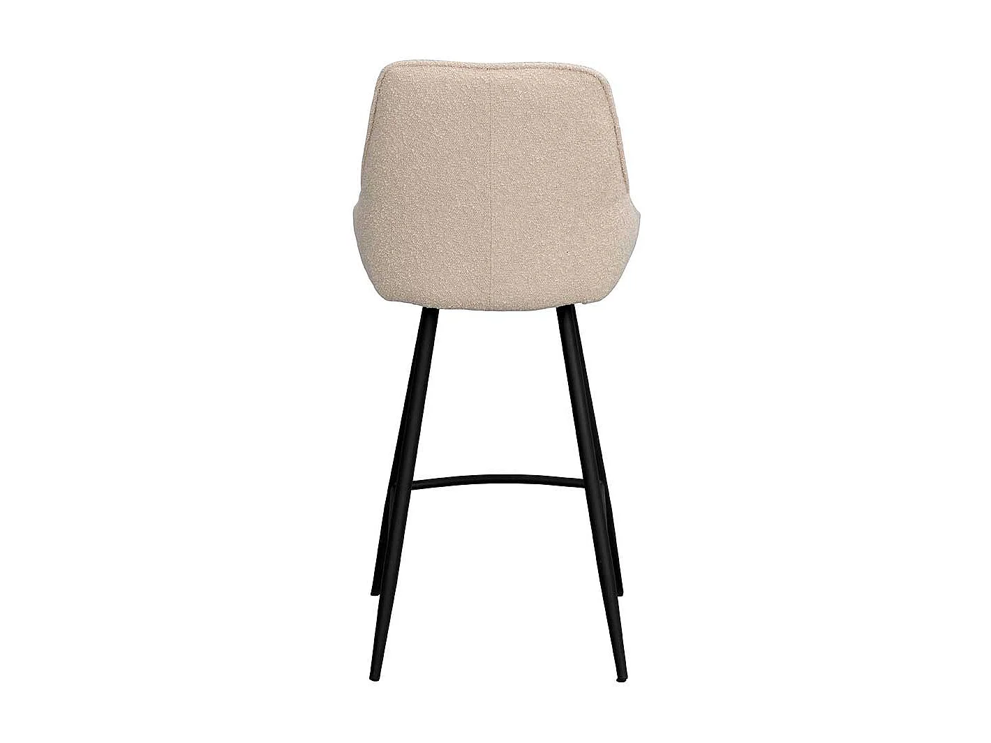 Tresenstuhl Set Skandi aus Boucle Stoff Metall (2er Set)