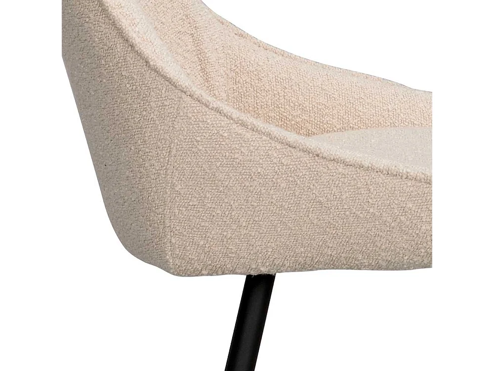 Tresenstuhl Set Skandi aus Boucle Stoff Metall (2er Set)