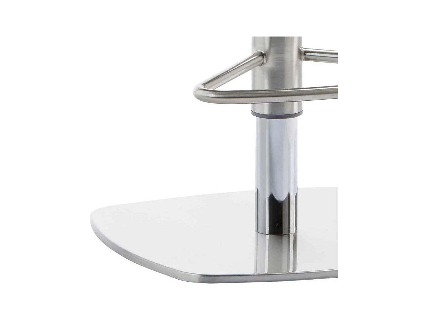 Barhocker höhenverstellbar aus gedecktem Glattleder Stahl