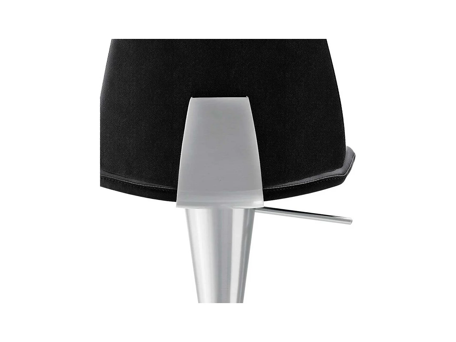 Barhocker höhenverstellbar aus gedecktem Glattleder Stahl