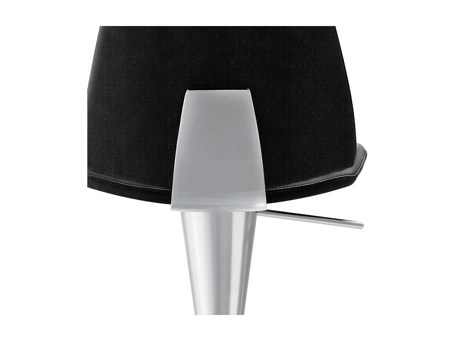 Barhocker höhenverstellbar aus gedecktem Glattleder Stahl