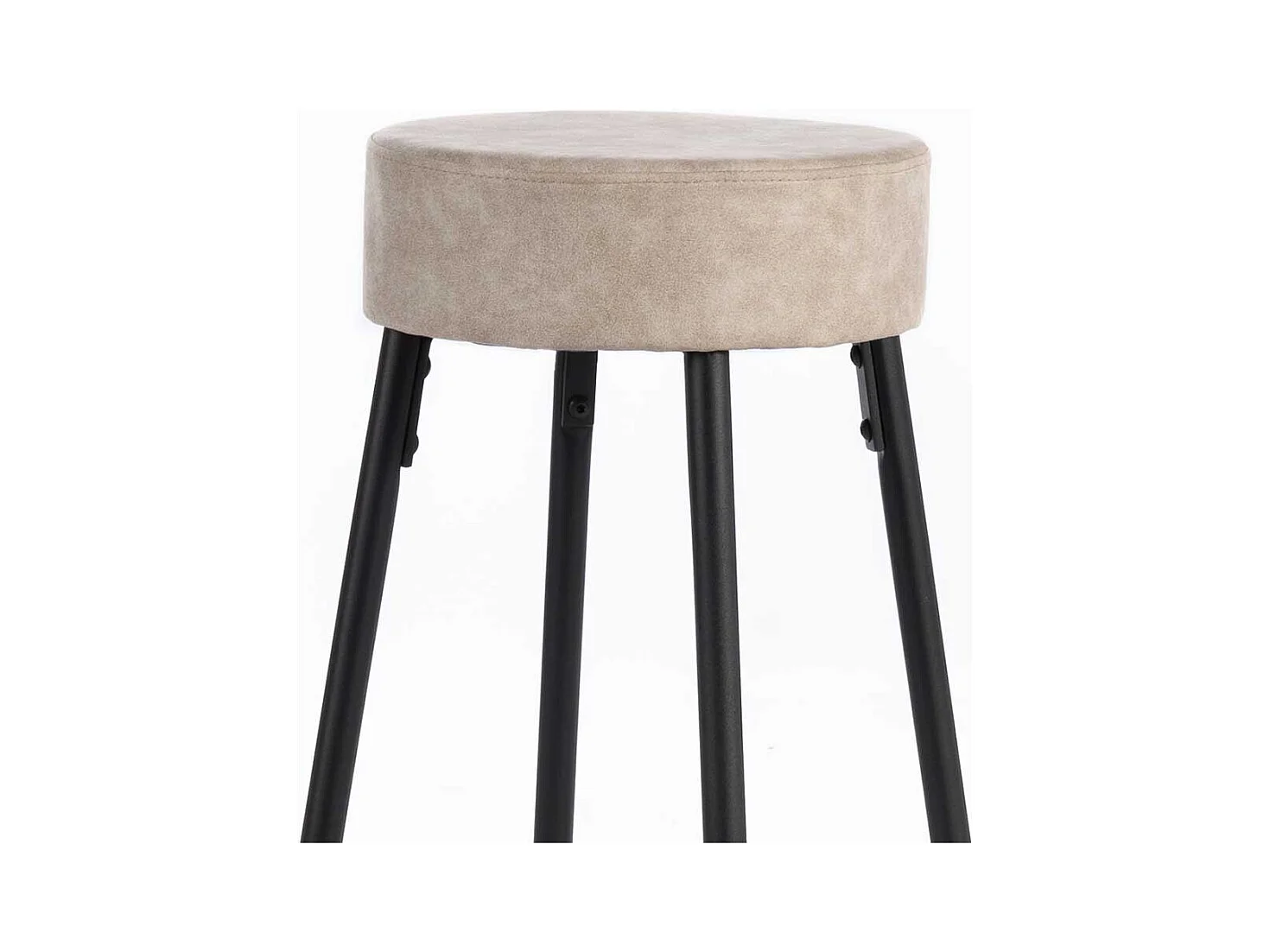 Barhocker in Beige und Schwarz modern (2er Set)