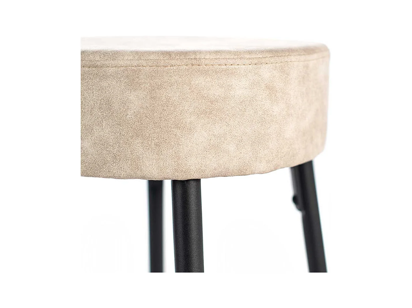 Barhocker in Beige und Schwarz modern (2er Set)