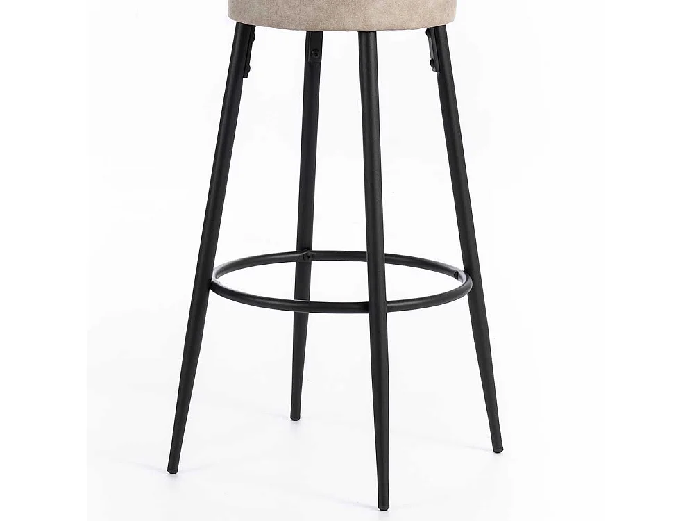 Barhocker in Beige und Schwarz modern (2er Set)