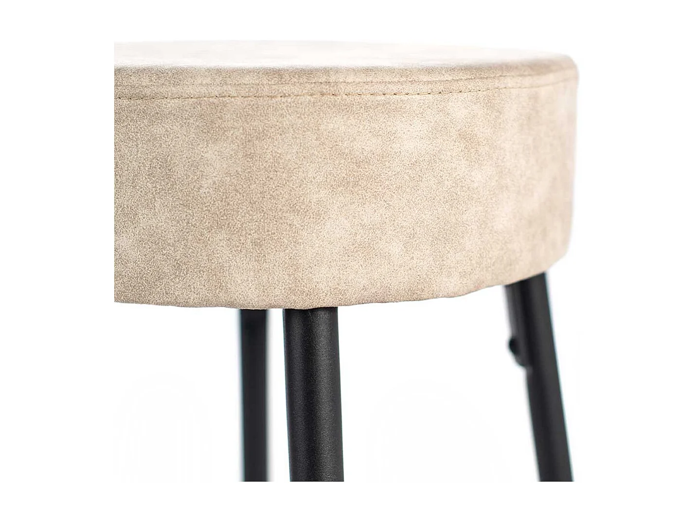 Barhocker in Beige und Schwarz modern (2er Set)