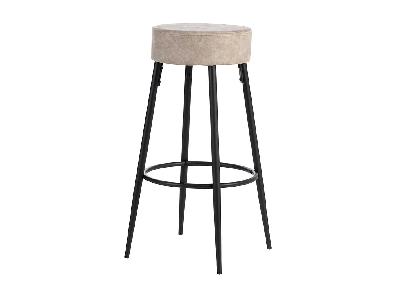 Barhocker in Beige und Schwarz modern (2er Set)