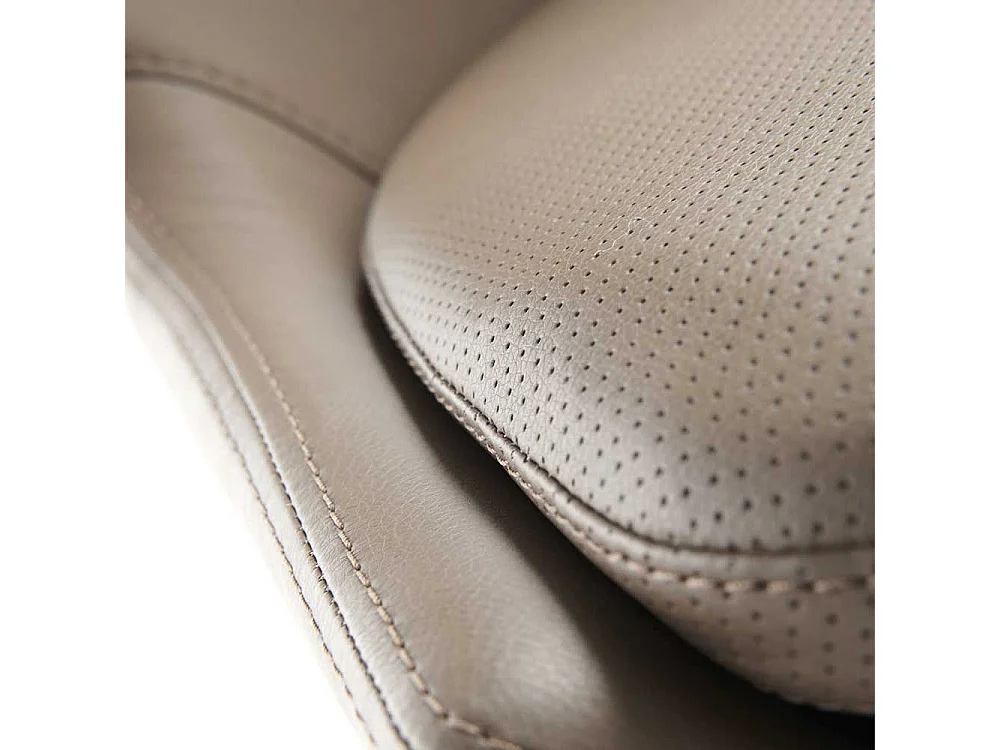 Kunstleder Tresenhocker in Braun gepolsterter Rückenlehne