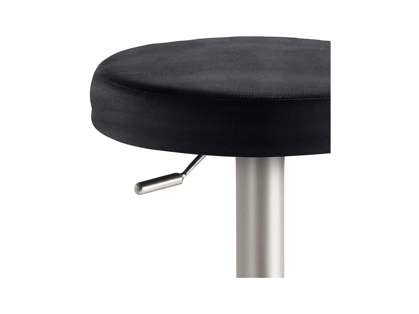 Runder Barhocker durch Gasdruck höhenverstellbar Anthrazit & Chrom matt