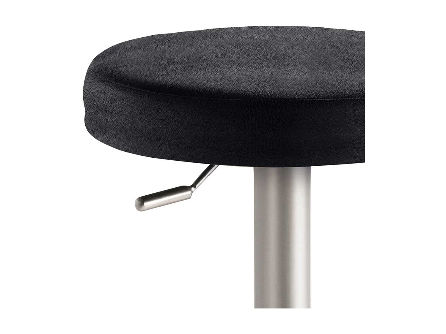 Runder Barhocker durch Gasdruck höhenverstellbar Anthrazit & Chrom matt