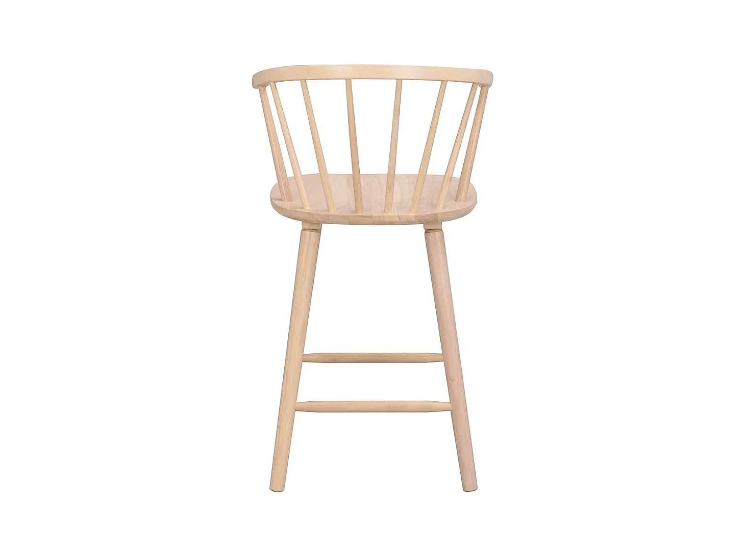 Hoher Barstuhl im Windsor Stil Holz White Wash (2er Set)