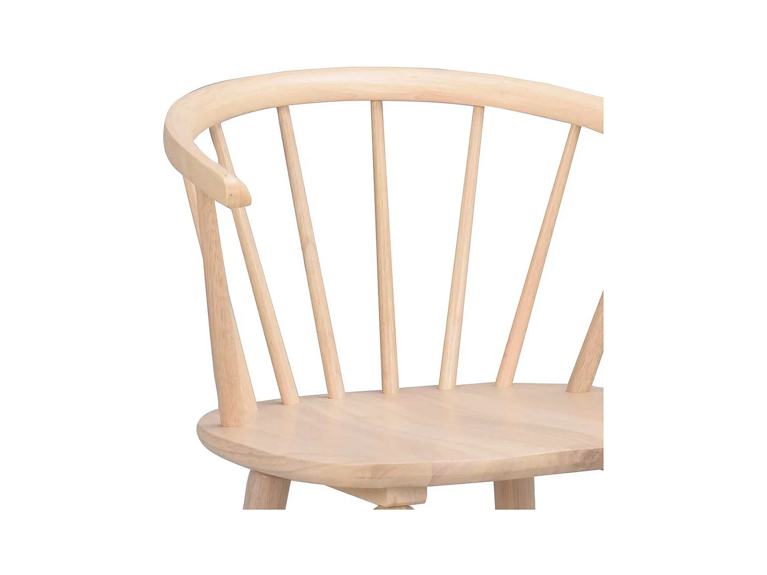 Hoher Barstuhl im Windsor Stil Holz White Wash (2er Set)