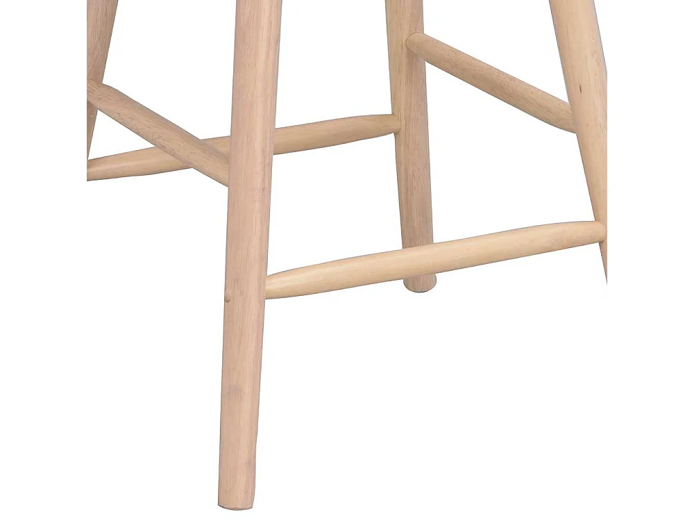 Hoher Barstuhl im Windsor Stil Holz White Wash (2er Set)