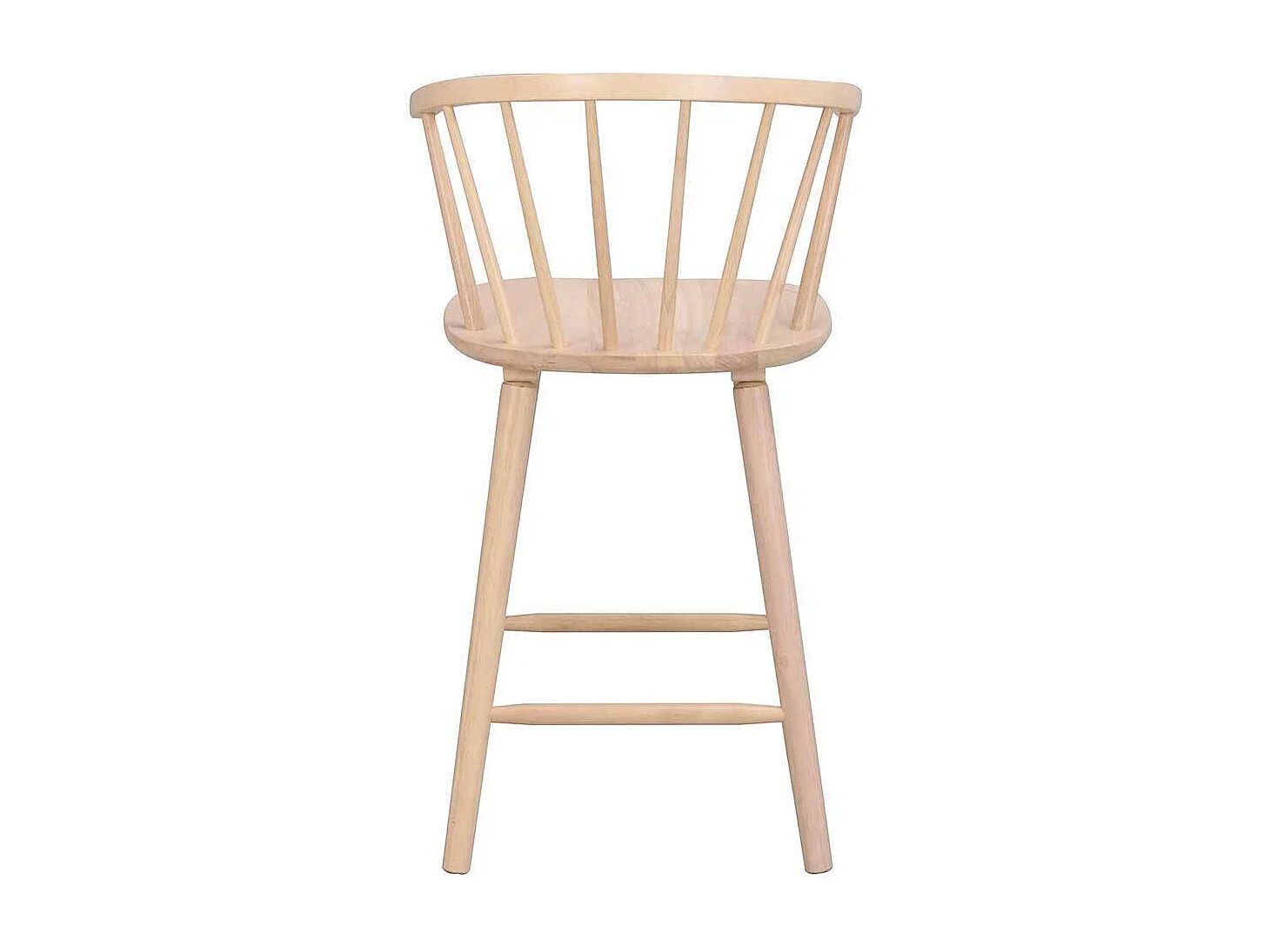 Hoher Barstuhl im Windsor Stil Holz White Wash (2er Set)