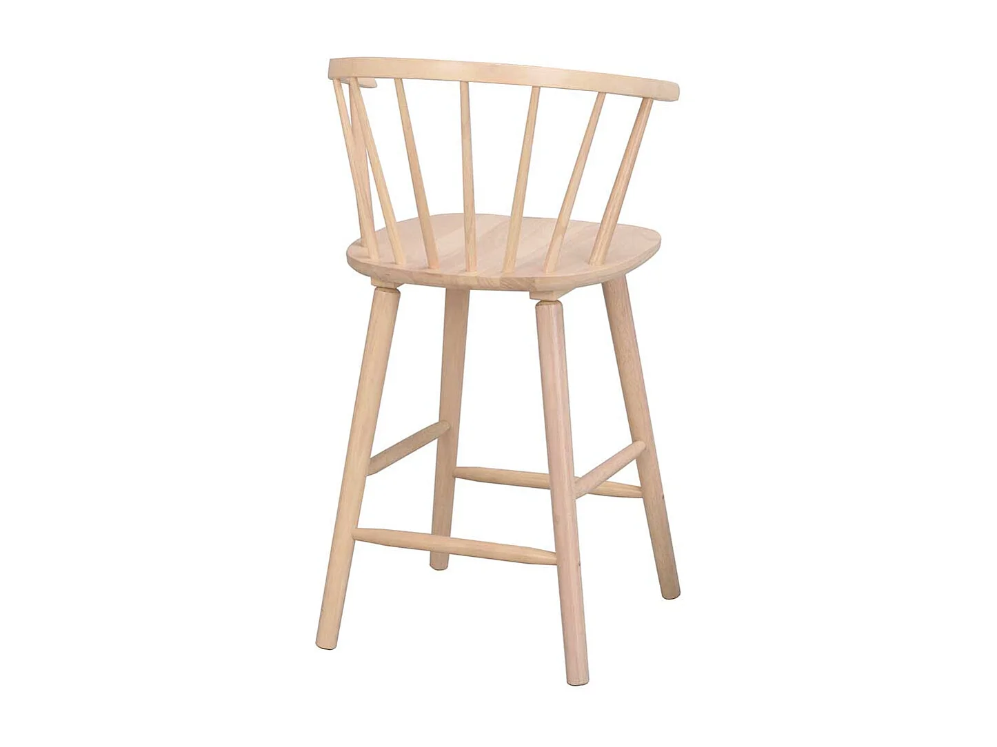 Hoher Barstuhl im Windsor Stil Holz White Wash (2er Set)