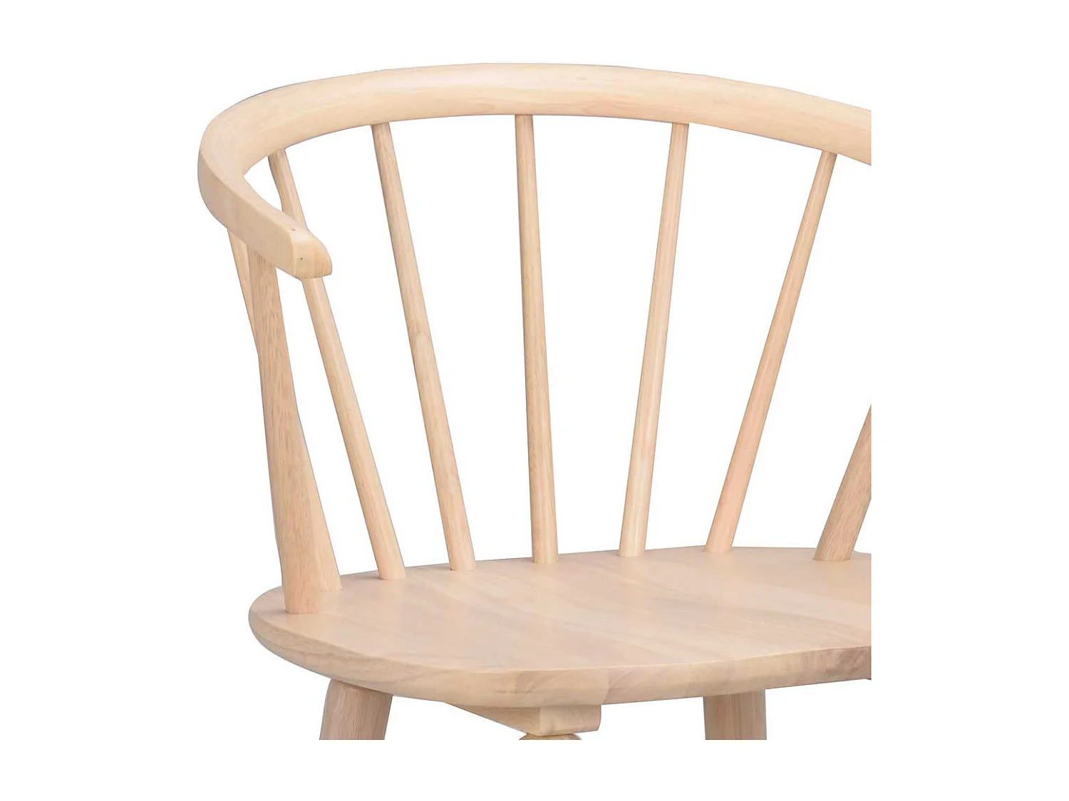 Hoher Barstuhl im Windsor Stil Holz White Wash (2er Set)