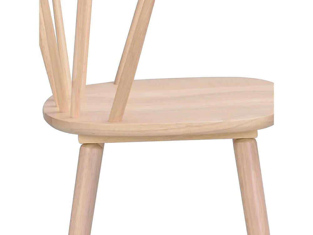 Hoher Barstuhl im Windsor Stil Holz White Wash (2er Set)